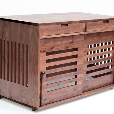 Gorgeous wood dog crate, Wood dog house, Modern Dog Furniture, Pet crate solution, Non toxic furniture 