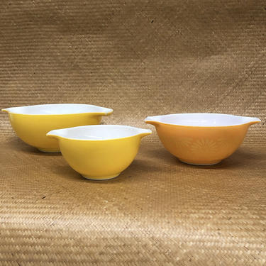 small yellow bowl set 2 bowls