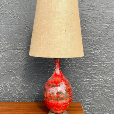 Red Glaze Table Lamp