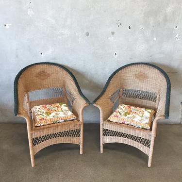 Pair of Vintage Wicker Chairs