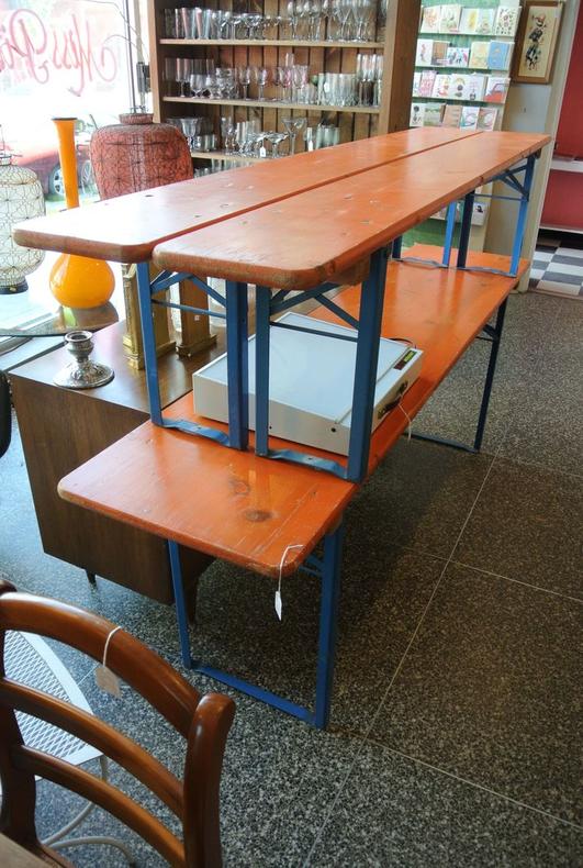 German biergarten patio table and bench set