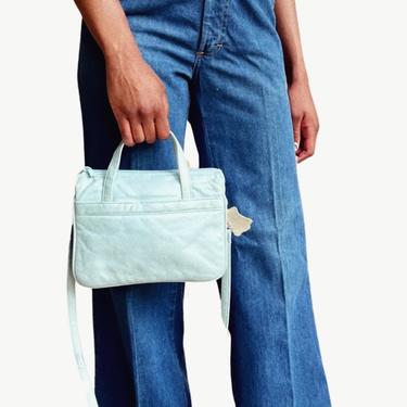 Pastel Leather Hand Bag with Strap