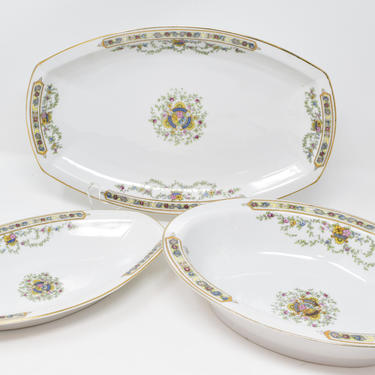 Set of 3 H&amp;Co. Imperial Floral Serving Dishes from Heinrich and Co Selb Bavaria 