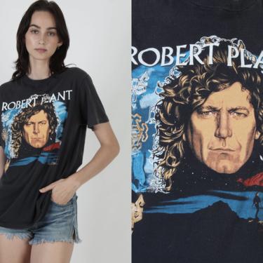 Vintage 80s Robert Plant Rock Band 1988 Now And Zen Concert Tour Tee T Shirt 