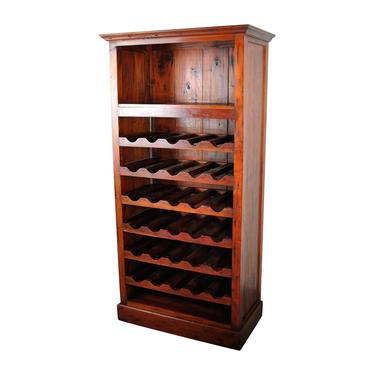 Vintage French Handmade Mahogany Wine Cabinet 