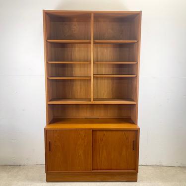 Scandinavian Modern Teak Cabinet With Bookcase 