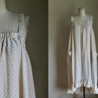 Vintage 1970s/80s Handmade Nightgown / Dress // 3XL 