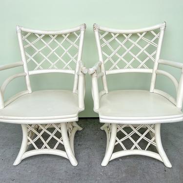 Pair of Ficks Reed Swivel Chairs