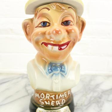 Mortimer Snerd Ventriloquist Dummy Jim Beam Whiskey Decanter, 1976 