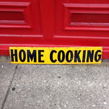 True Vintage &amp;quot;Home Cooking&amp;quot; Sign.  Vintage Diner Sign. Kitchen decor. Restaurant decor. Chef gift 