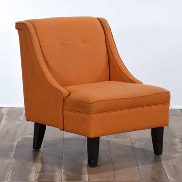 Retro Orange Slipper Chair