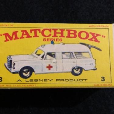 Matchbox 3 Mercedes Benz Binz Vintage Original F Box Un-Used Circa 1970 NM LesneyEngland