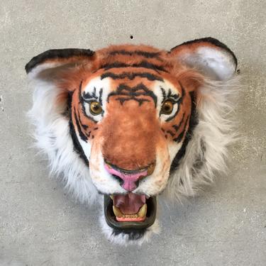 Vintage Tiger Head Faux Taxidermy (As-Is)
