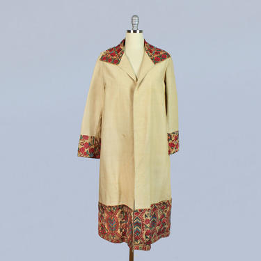 1920s Coat / 20s Shisha Embroidered Jacket / Indian Export Coat / MIRRORWORK  Kutch Embroidery / Orientalism 