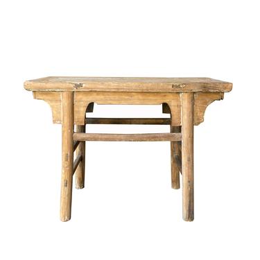 Chinese Rustic Rough Wood Distressed Console Altar Side Table cs7232E 