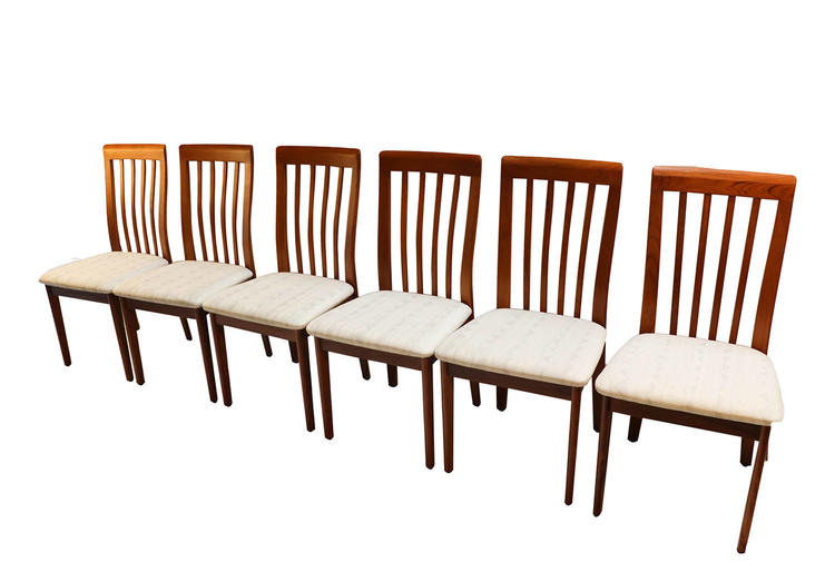 Danish Modern Teak dining chairs set of 6 