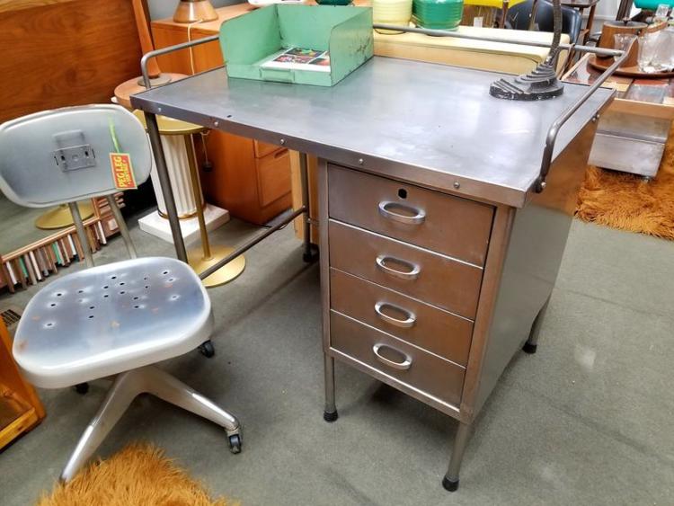 Vintage Industrial steel medical desk