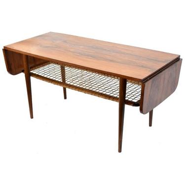 Danish Rosewood Double Leaf Coffee Table 