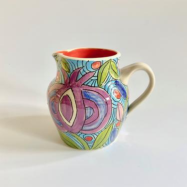 Floral Sgraffito Pitcher 2 (Small)