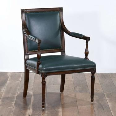 Green Upholstered Federal Style Armchair
