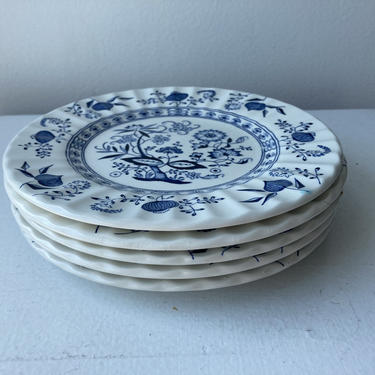 J & G Meakin Blue Nordic Plates Set of Five 6 5/8” 