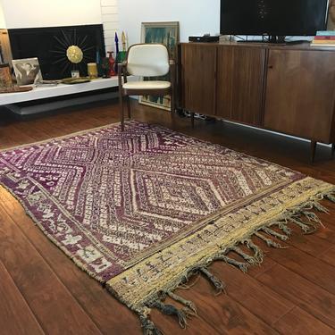 FREE SHIPPING!!! &amp;quot;GRAMERCY&amp;quot; Boho Chic Rug Vintage Moroccan Boucherouite in Multi Colors (Los Angeles) 