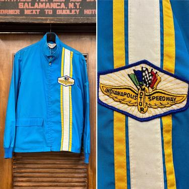 Vintage 1960’s Indy 500 Speedway NASCAR NHRA Windbreaker Jacket, 60’s Jacket, 60’s Racing Jacket, 60’s Windbreaker, Vintage Clothing 