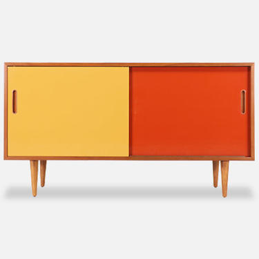 Danish Modern Teak & Lacquered Credenza by Carlo Jensen for Hundevad & Co.