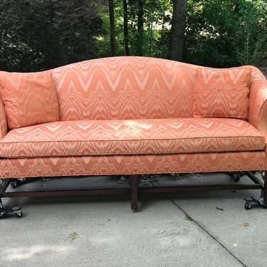 Beautiful vintage Sherrill chippendale sofa in great flame stitch pattern. 