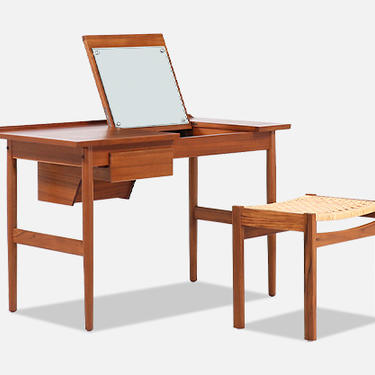 Arne Vodder Teak Wood Vanity / Writing Desk for Sibast Møbler