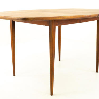 Dillingham Mid Century Walnut Surfboard 8 Person Dining Table - mcm 