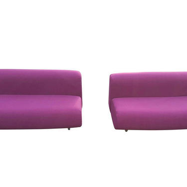 Pair of Raspberry Knoll Suzanne Sofas