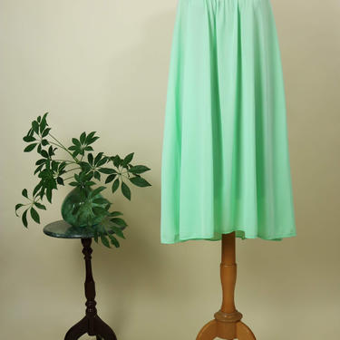 Vintage 60's Lorraine Mint, Dill, and Thyme Nightgown - L 