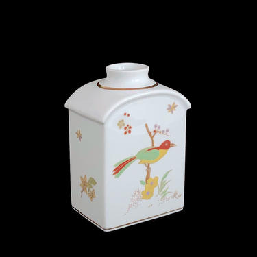 Vintage Fine Italian Porcelain Vase with Bird and Floral Scenes RICHARD GINORI Manifattura Di Doccia Florence Italy 