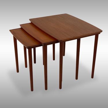 Set of Teak Nesting Tables by Møbelintarsia of Denmark, Circa 1960s - Please ask for a shipping quote before you buy. 