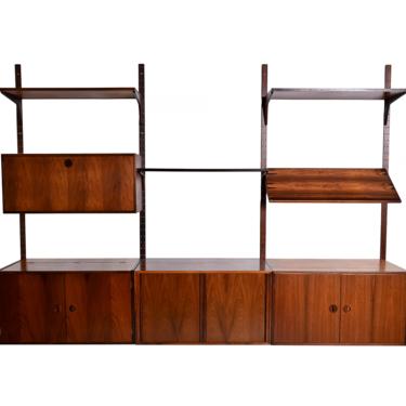 Danish Modern Rosewood Bookcase Wall Unit Floating Cabinet Entertainment Unit by HG Furniture Hansen Guldborg 