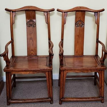 Item #NL38 Pair of Vintage Rosewood Arm Chairs