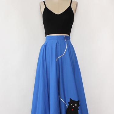 Blue Pup Circle Skirt M