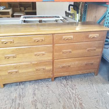 68" W by 20.5" D by 35.75" H Atomic Ranch Style Dresser with 6 wide drawers