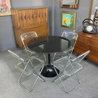 Set of 4 Folding Lucite Dining Chairs