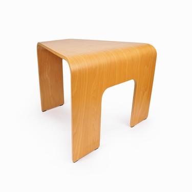 Ekornes Wooden Corner Table Bentwood Mid Century Modern 