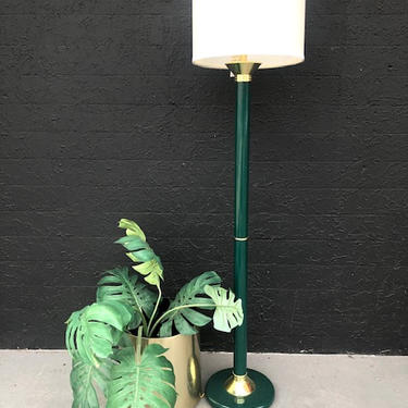 Dark Green & Gold Floor Lamp