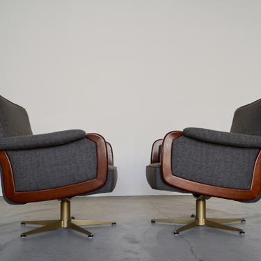 Pair of Mid-century Danish Modern Lounge Chairs Refinished &amp; Reupholstered! 