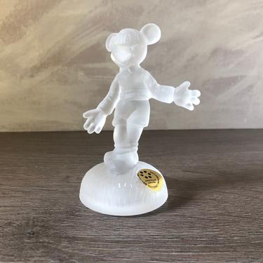 Vintage Walt Disney Production Cristallerie Antonio Imperatore Crystal Mickey Mouse. Vintage Disney figurine 