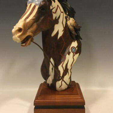 Sold! Sold! Sold! War Pony Mill Creek Studios Horse Statue Sculpture Signed Kim Feir, 2001 MCSI 