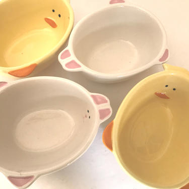 Easter Candy Appetizer Bowls Set of 4 - Bunnies and Chicks Design Imports 