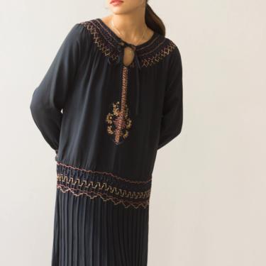 1920s Embroidered Eastern European Peasant Dress 