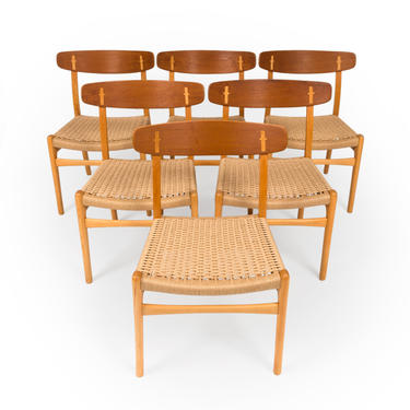 Vintage Hans Wegner CH23 Dining Chairs by Carl Hansen 1960s (Set of six ) 