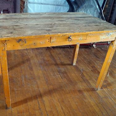 Reclaimed Wood Dining Table w Drawer