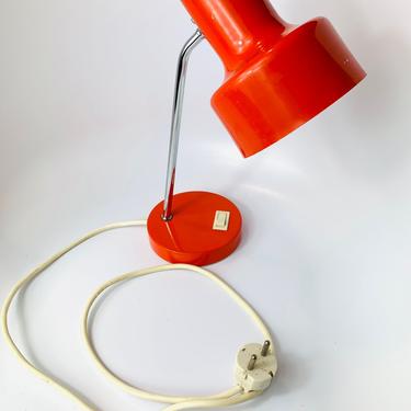 Mid Century Table Lamp 1950s Orange 